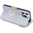 Чохол-книжка для iPhone 15 Pro Max, Wallet Zipper Pocket, з дзеркалом, м'яти
