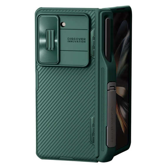 Чехол NILLKIN для Samsung Galaxy Z Fold5 5G, слот для пера CamShield Pro, с подставкой, зелёный