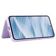 Чехол для Samsung Galaxy S23 FE, Leather Flower Card Slot, фиолетовый