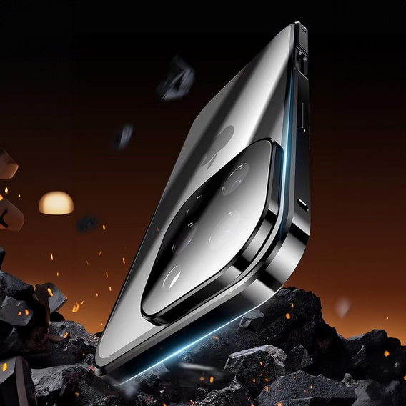Чохол для iPhone 16 Pro, Magnetic Dual Glass, чорний