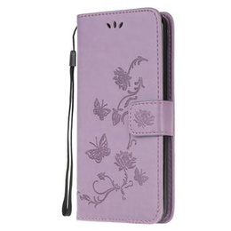 Откидной чехол для Huawei P40 Lite, Butterfly Flower, фиолетовый
