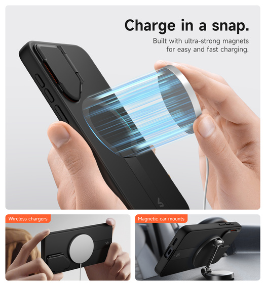 Чохол Suritch Shockproof з підставкою і MagSafe для Samsung Galaxy S25 FE