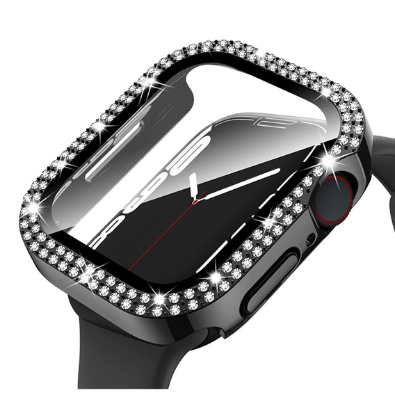 2в1 чехол и защитное стекло для часов Apple Watch 4/5/6/SE 44mm, Black