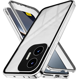 Магнитный чехол с двойным стеклом для Xiaomi Poco F7 5G