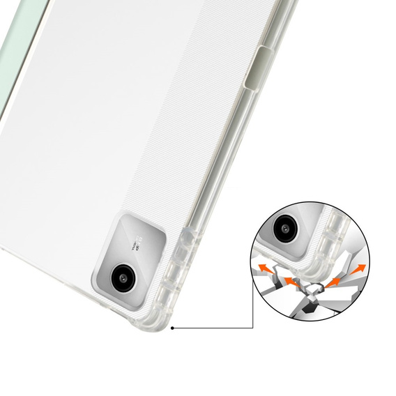 Чохол для Lenovo Tab M11, Smartcase Hybrid, з місцем для стилуса, світло-зелений