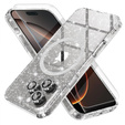 Чохол для iPhone 16 Pro Max, ERBORD Glitter MagSafe, прозорий + Скло для екрану