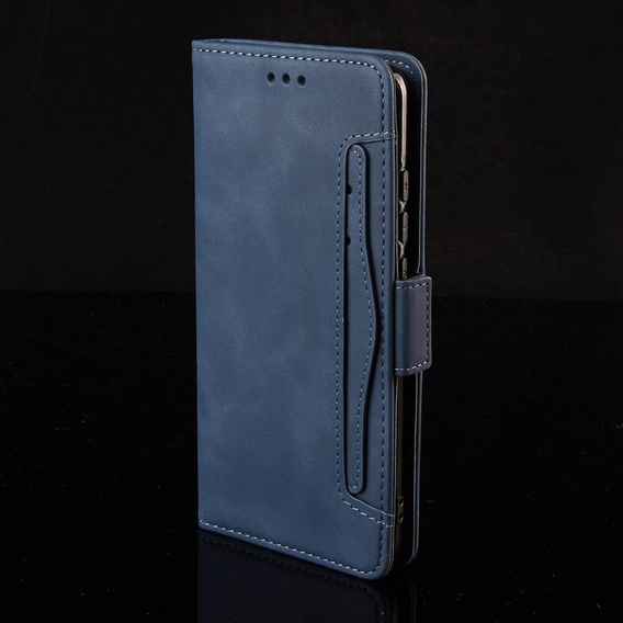 Откидной чехол для Motorola Edge 50 Pro, Card Slot, темно-синий