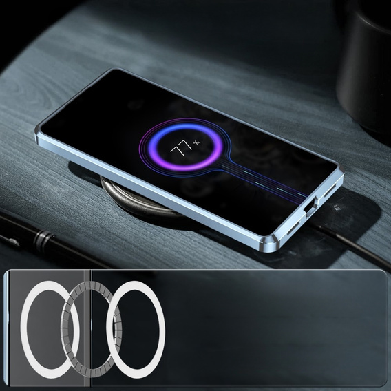 Захисний чохол для камери Samsung Galaxy S23, CamShield MagSafe, прозорий / синій