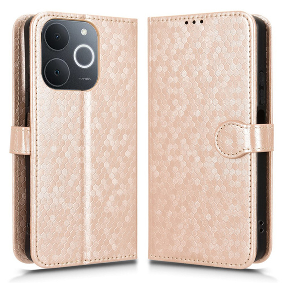 Флип-кейс для Realme Note 70T 4G, Wallet Rhombus, золотой
