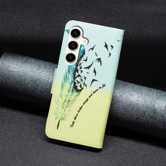 Чохол-книжка для Samsung Galaxy S23 FE, Wallet, Feather м'яти / жовтий