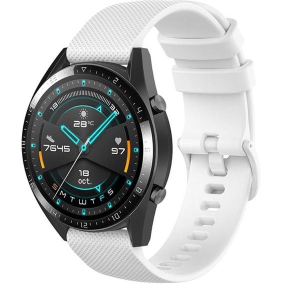 Силиконовый ремешок до Huawei Watch GT Runner / GT 3 46mm, White