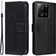 Чехол с откидной крышкой для Xiaomi 13T / 13T Pro, дерево, чёрный