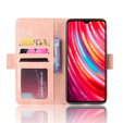 Футляр з клапаном для Xiaomi Redmi Note 8 Pro, Card Slot, рожевий