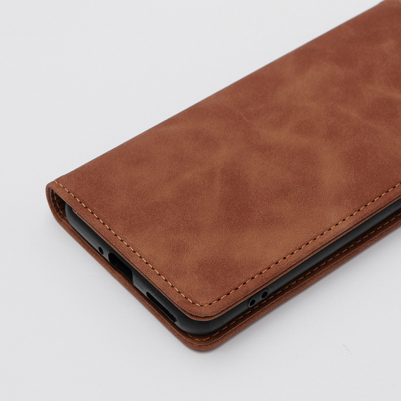 Чохол для OnePlus 11 5G, ERBORD Vintage, гаманець з клапаном, коричневий