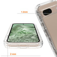 Чoхол Shockproof до Google Pixel 8A, із захисним екраном, прозорий