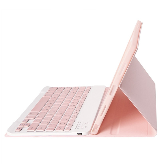 Чехол + клавиатура iPad 10.9 2022 10 Gen, Pen Slot, розовый rose gold