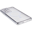 Магнітний чохол Dual Glass MagSafe для Samsung Galaxy S21 Ultra, сріблястий