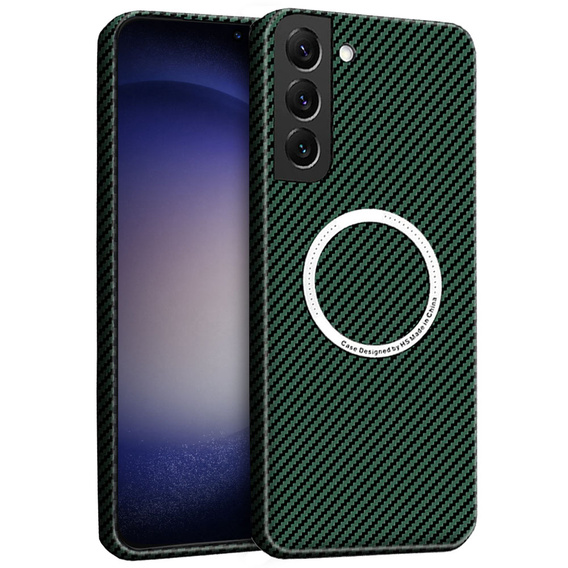 Чoхол до Samsung Galaxy S23 Plus, Magsafe Slim Carbon, зелений