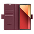 Чохол для Xiaomi Redmi Note 13 Pro 4G / Xiaomi Redmi Note 14S / Xiaomi Poco M6 Pro 4G, ERBORD Glossy Litchi, гаманець з клапаном, червоний