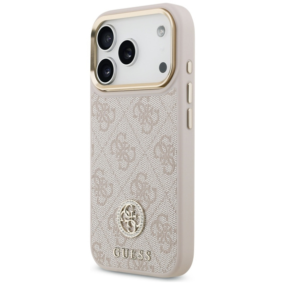 Чехол GUESS 4G Strass Logo с ремешком, MagSafe для iPhone 17 Pro Max