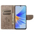 Откидной чехол для Oppo A17, Butterfly, серый