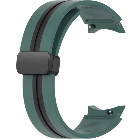 Силиконовый ремешок для Samsung Galaxy Watch 4 / 5 40/42/44/46/45MM PRO, Green / Black