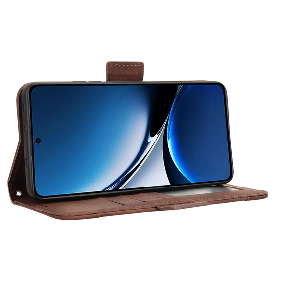 Футляр з клапаном для Xiaomi Poco X7 Pro 5G, Card Slot, коричневий