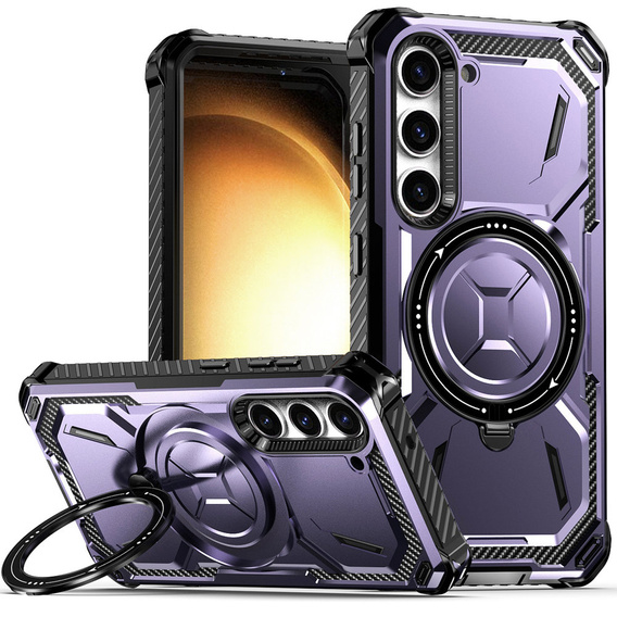 Чехол для Samsung Galaxy S23, Heavy Duty Ring, фиолетовый