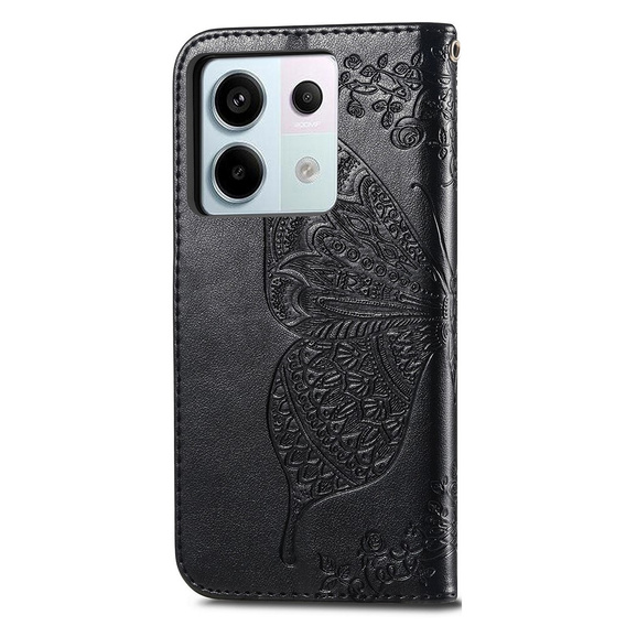 Чохол-книжка для Xiaomi Redmi Note 13 Pro 5G, Butterfly, чорний