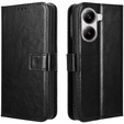 Откидной чехол для Xiaomi Poco X7 Pro 5G, Crazy Horse Wallet, чёрный