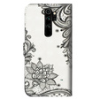 Откидной чехол для Xiaomi Redmi Note 8 Pro, Wallet flowers, белый