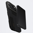 Чехол BENKS Kevlar для Samsung Galaxy S25 Ultra, для MagSafe, Carbon Fiber, чёрный