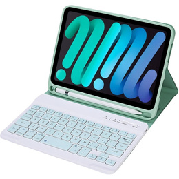 Чохол з Bluetooth-клавіатурою для iPad mini 8.3" 2021 (6 gen.) / iPad mini 8.3" 2024 (7 gen.), зелений