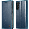 Флип-кейс CASEME для Samsung Galaxy S21 FE, Waxy Textured, синий