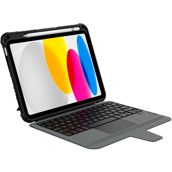 Чохол + клавіатура iPad 10.9 2022, NILLKIN Bumper Pen Slot, чорний