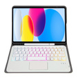 Чохол з підсвічуванням bluetooth touchpad-клавіатури для iPad 10.9" 2022 (10 gen.), золотий