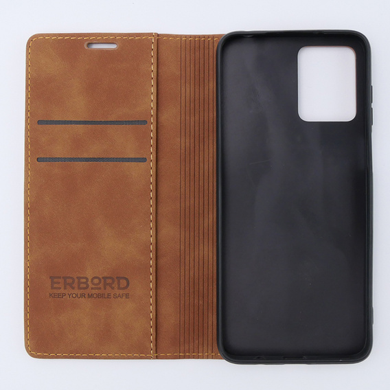 Чохол для Motorola Moto G13/ G23 4G, ERBORD Vintage, гаманець з клапаном, коричневий