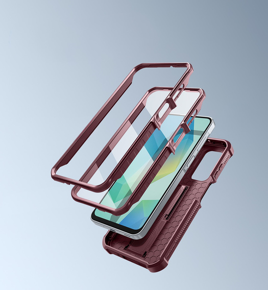 Броньований чохол для Samsung Galaxy A16, Dexnor Full Body (Two Frames), червоний