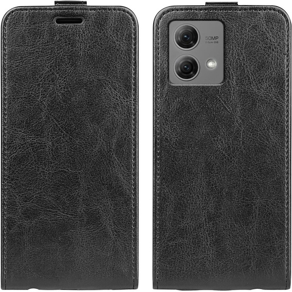 Откидной чехол для Motorola Moto G84, Flip, чёрный