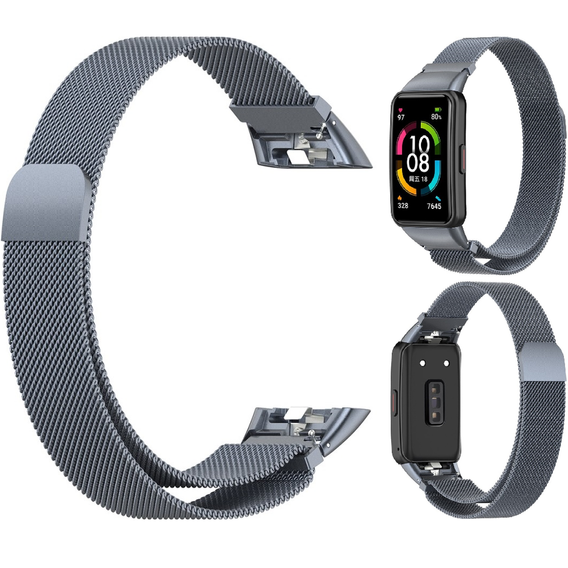 Браслет  MilaneseBand для Huawei Band 6 / Honor Band 6 - Grey