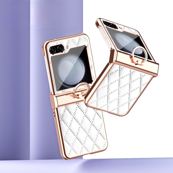 Чохол для Samsung Galaxy Z Flip5 5G, Electro Stitching, білий