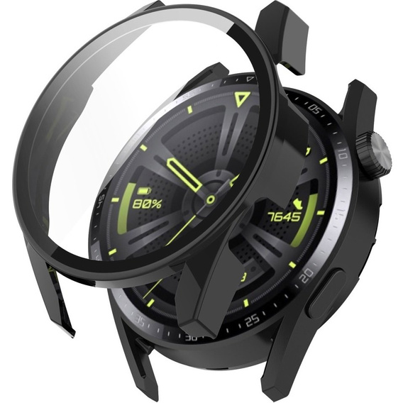 2в1 чохол та захисне скло для годинника Huawei Watch GT 3 46mm, Black