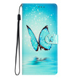 Откидной чехол для Xiaomi 13 Lite, Wallet, butterfly, синий