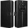 Откидной чехол для Honor Magic 7 Pro, Crazy Horse Wallet, чёрный