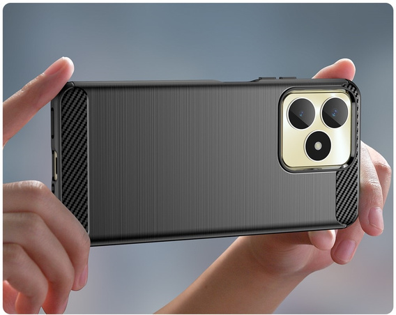 Чехол до Realme C51, Carbon, чёрный