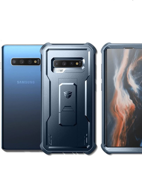Бронированный чехол для Samsung Galaxy S10 Plus, Dexnor Full Body, синий