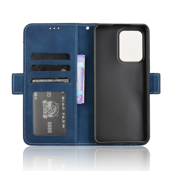Откидной чехол для Oppo Reno 13F / Oppo Reno 13FS, Card Slot, темно-синий