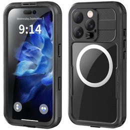 Водонепроникний чохол IP68 для iPhone 16 Pro, SHELLBOX MagSafe, чорний