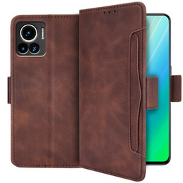 Футляр з клапаном для Motorola Edge 30 Ultra 5G, Card Slot, коричневий