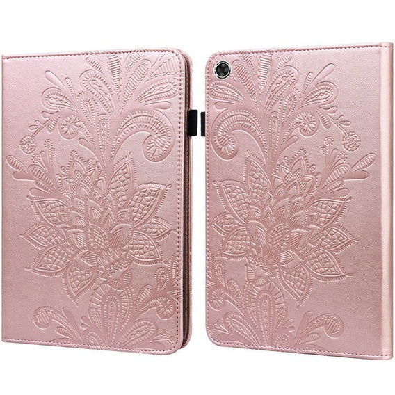 чехол-крышка для Samsung Galaxy Tab A8 10.5 SM-X200 SM-X205, flower, розовый rose gold